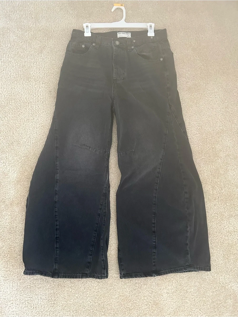Free People Black Wide-Leg High-Rise Jeans - Picture 4 of 6